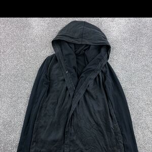 lululemon athletica Black Hooded open cardigan GOTH SEXY